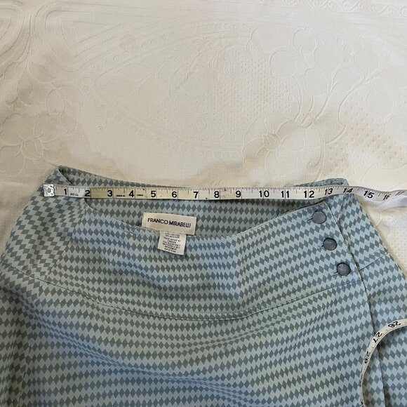 Designer FRANCO MIRABELLI 12 Blue 2 piece All-lined Jacket Skirt SUIT - Picture 6 of 13